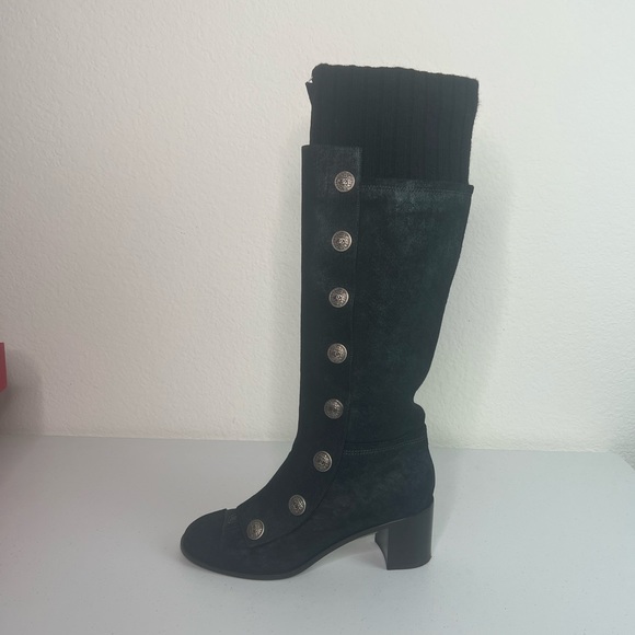 Chanel Leather Knee High Boots - Picture 3 of 11